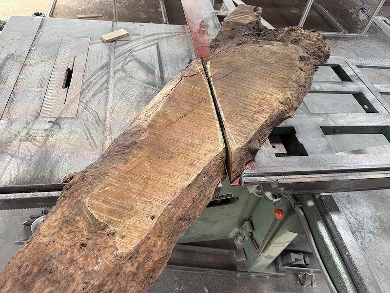 クラロウォールナット　楕円レジンテーブルル