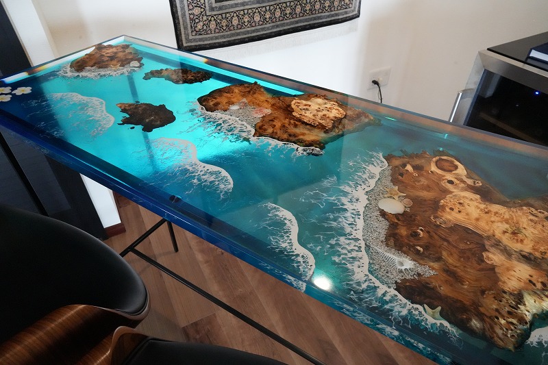 ハワイOceanレジンテーブル