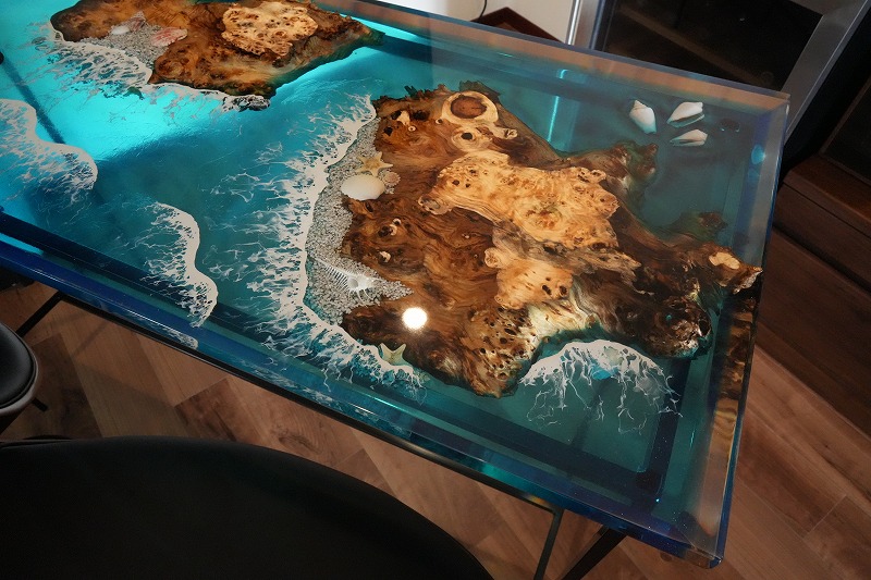 ハワイOceanレジンテーブル