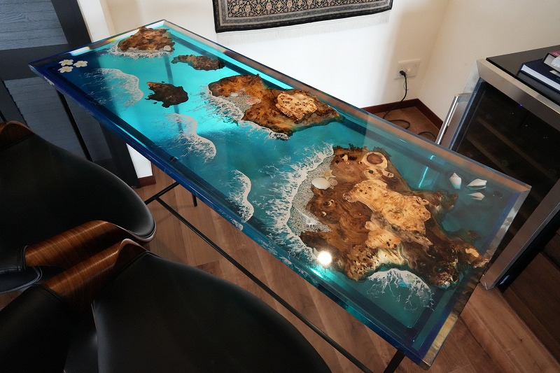ハワイOceanレジンテーブル