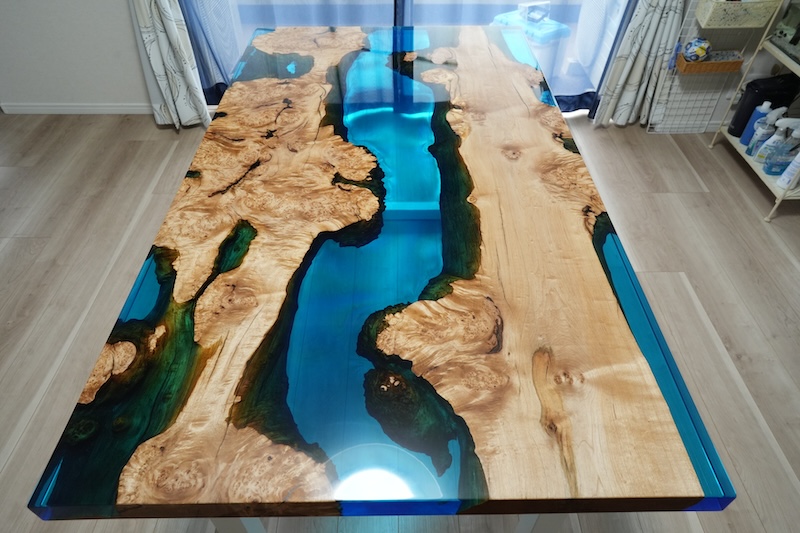 カエデレジンテーブル　レジンテーブル