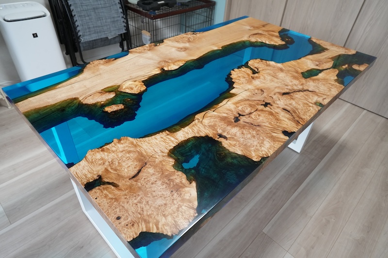 カエデレジンテーブル　レジンテーブル