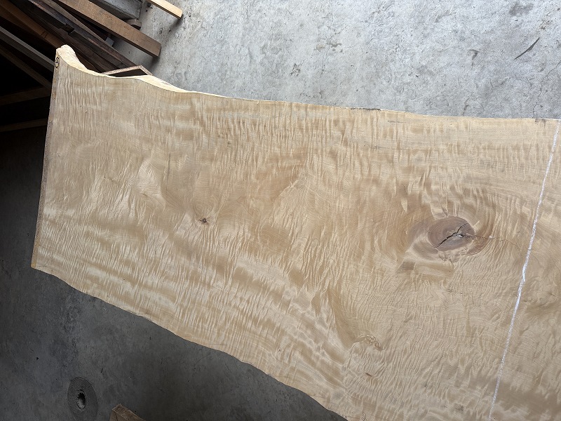 カット前栃の一枚板