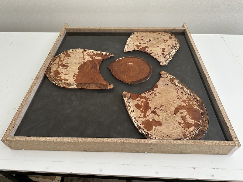 レジンテーブル　流し込み