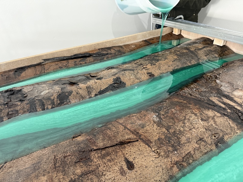 富士樹海ナラ　持ち込みレジンテーブル