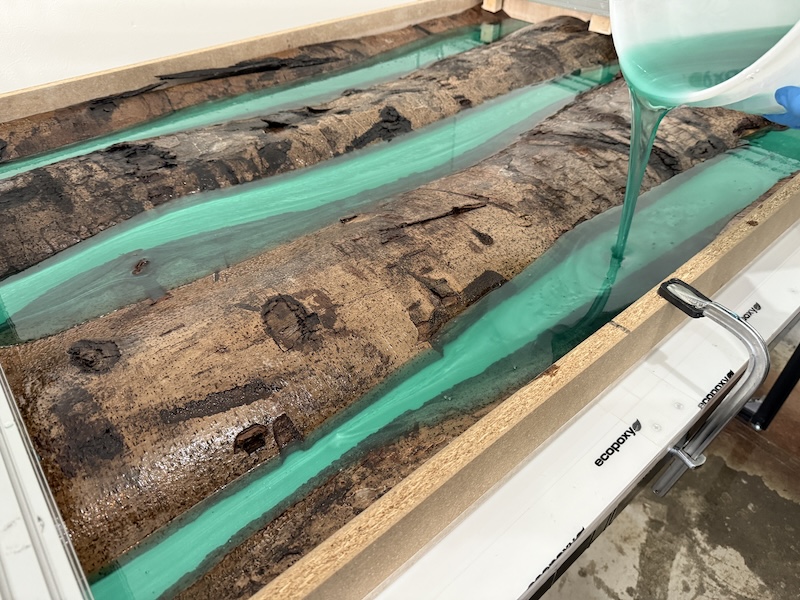 富士樹海ナラ　持ち込みレジンテーブル