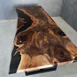 クラロウォールナットレジンテーブル