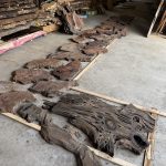 店舗レジンカウンターの倉庫見学