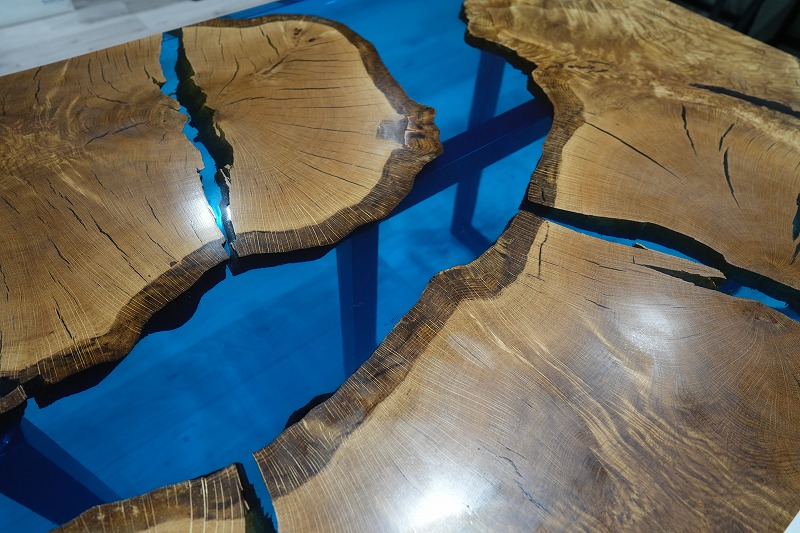 【山梨県】富士樹海ナラ　持ち込みレジンテーブル
