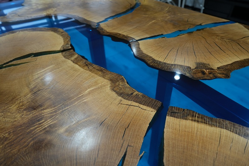 【山梨県】富士樹海ナラ　持ち込みレジンテーブル