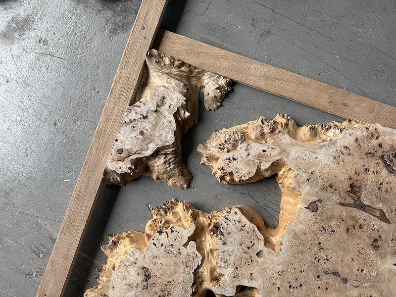 ポプラレジンテーブル　木材配置