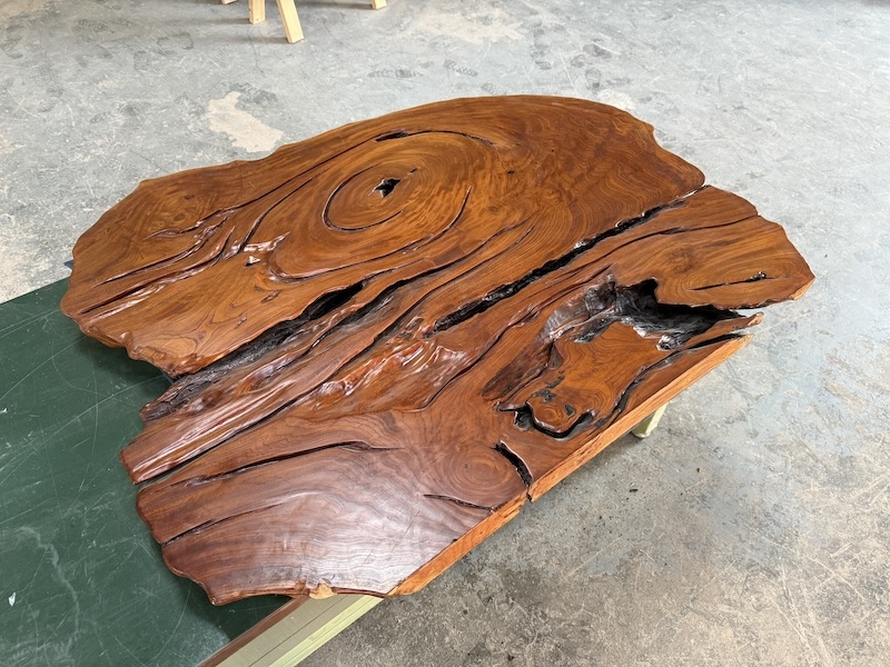 神代杉レジンテーブル　製作