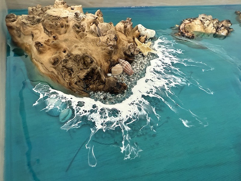 神代杉レジンテーブル