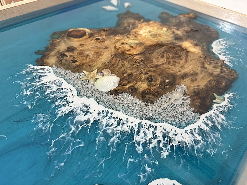 神代杉レジンテーブル