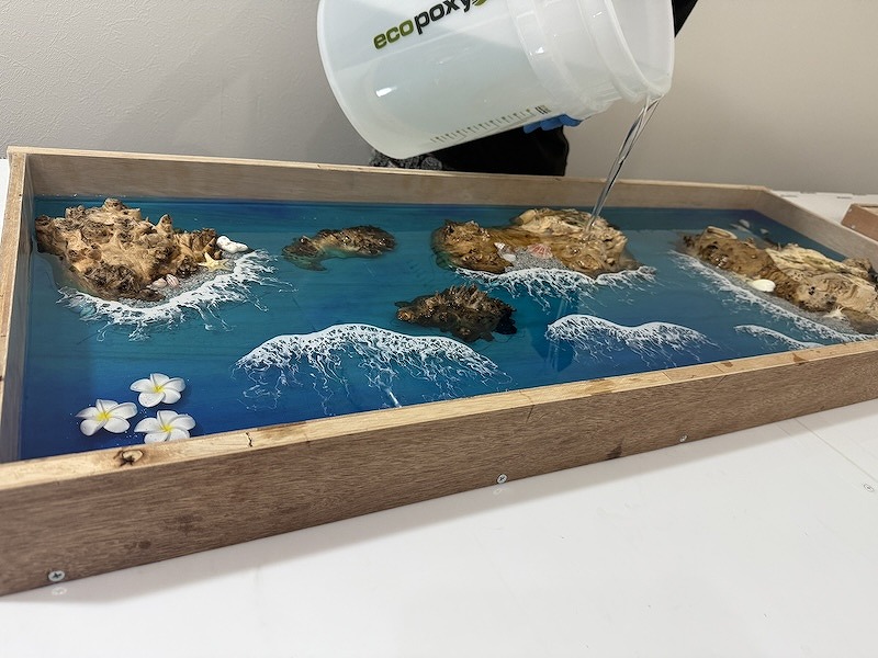 神代杉レジンテーブル