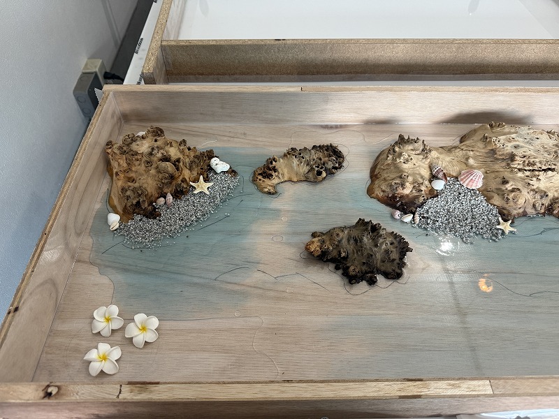 神代杉レジンテーブル