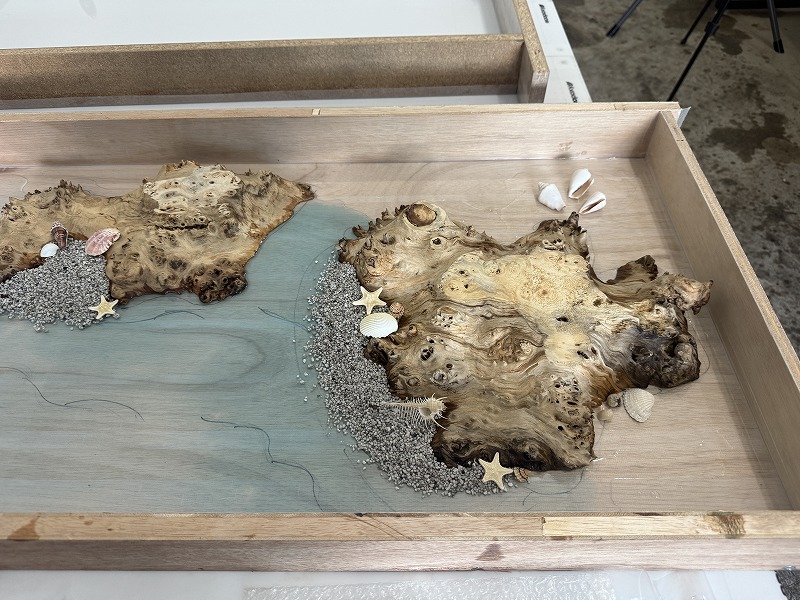 神代杉レジンテーブル