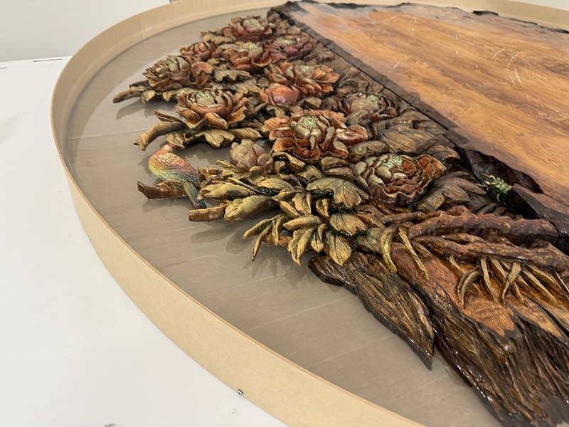 屋久杉レジンテーブル　レジン加工