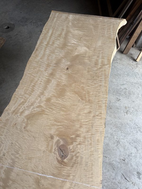 カット前栃の一枚板