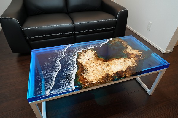 【神奈川県】ポプラ×Oceanレジンテーブル