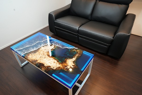 【神奈川県】ポプラ×Oceanレジンテーブル