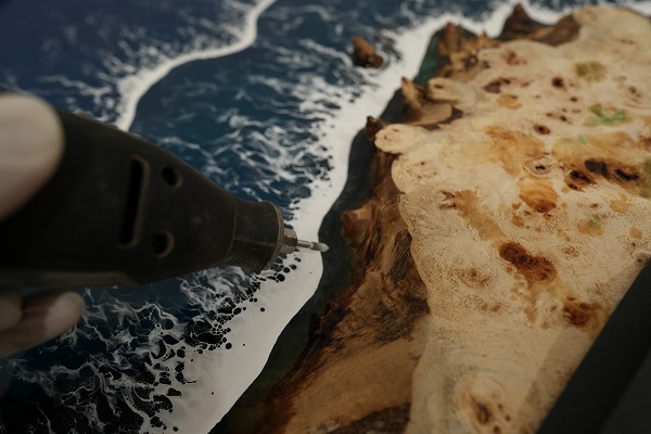 レジンテーブル 倉庫