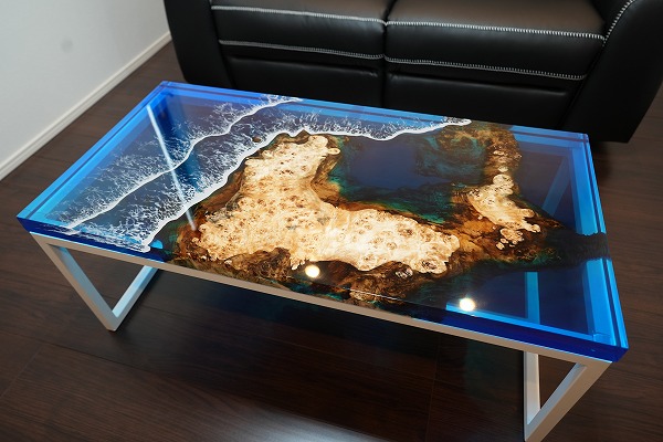 【神奈川県】ポプラ×Oceanレジンテーブル