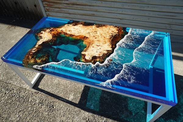 【神奈川県】ポプラ×Oceanレジンテーブル