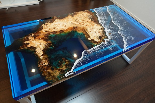 【神奈川県】ポプラ×Oceanレジンテーブル