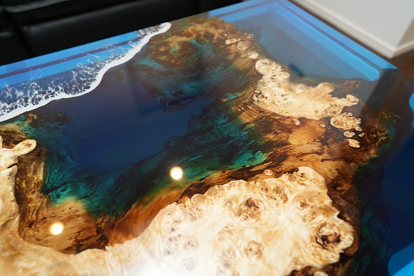 【神奈川県】ポプラ×Oceanレジンテーブル