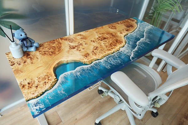 【福岡県】ポプラ×Oceanレジンテーブル