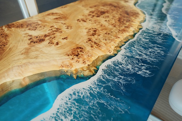 【福岡県】ポプラ×Oceanレジンテーブル