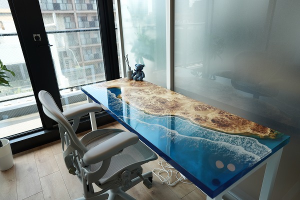 【福岡県】ポプラ×Oceanレジンテーブル