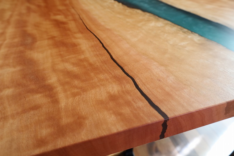 【東京都】ボセ×simodaブルー リバーテーブル レジンテーブル