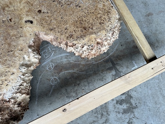 レジンテーブル 倉庫