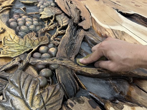 レジンテーブル 倉庫