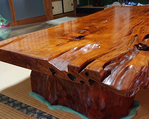 レジンテーブル 倉庫