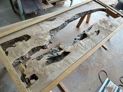 レジンテーブル 倉庫