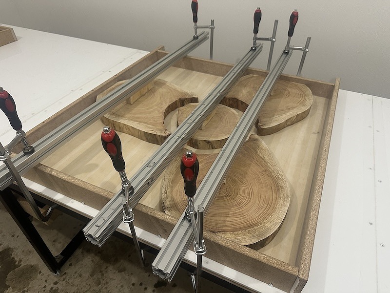 レジンテーブル　流し込み