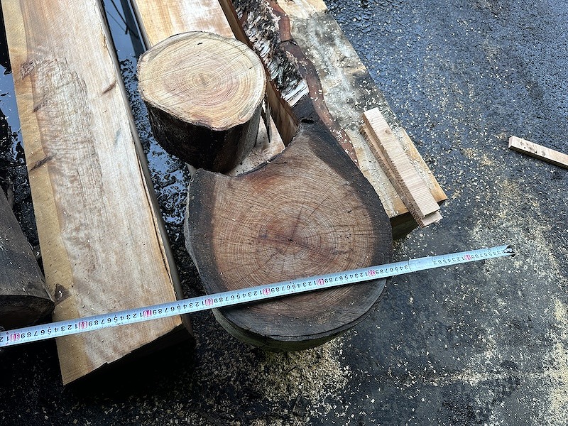 レジンテーブル　欅輪切