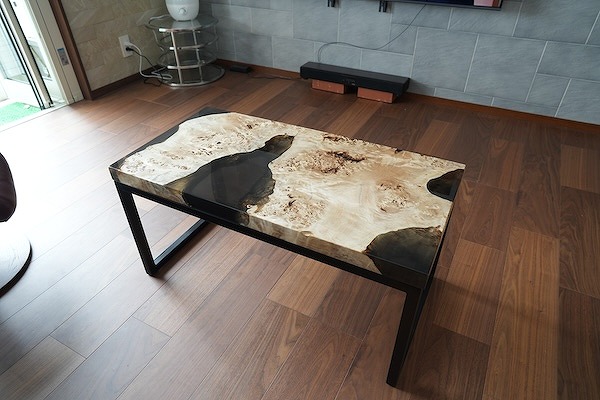 【静岡県熱海市】ポプラ×dark II ふるさと納税レジンテーブル　