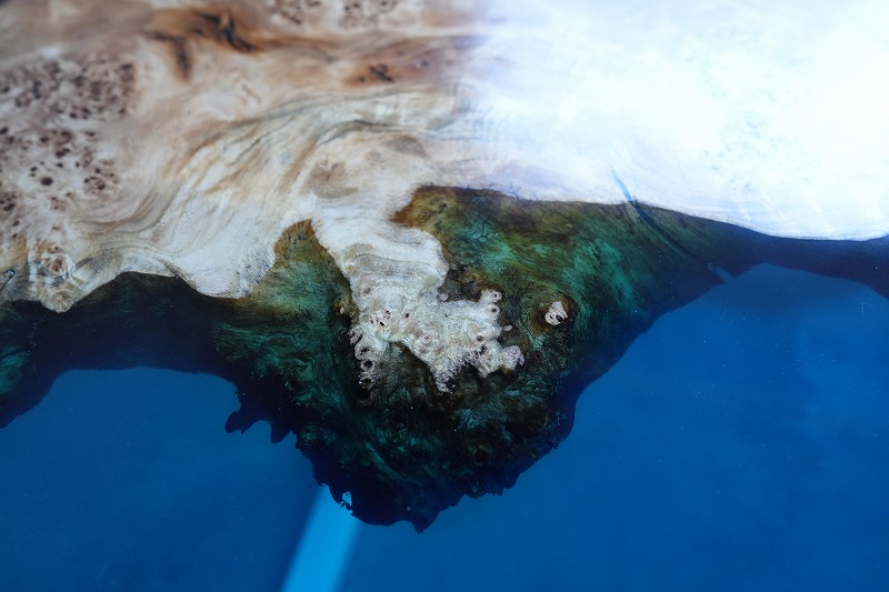 【宮崎県宮崎市】ポプラ×クリアブルーレジンテーブル