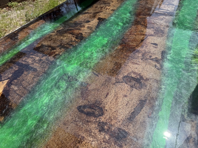 富士樹海ナラ　持ち込みレジンテーブル