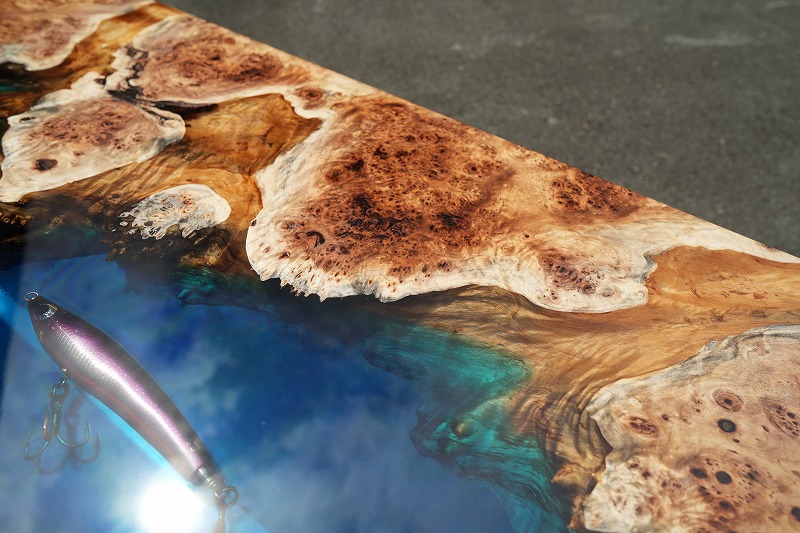 【沖縄県宮古島】コレクション（ルアー）レジンテーブル