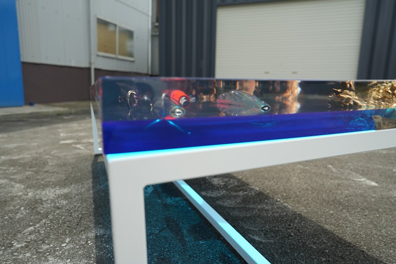 【沖縄県宮古島】コレクション（ルアー）レジンテーブル