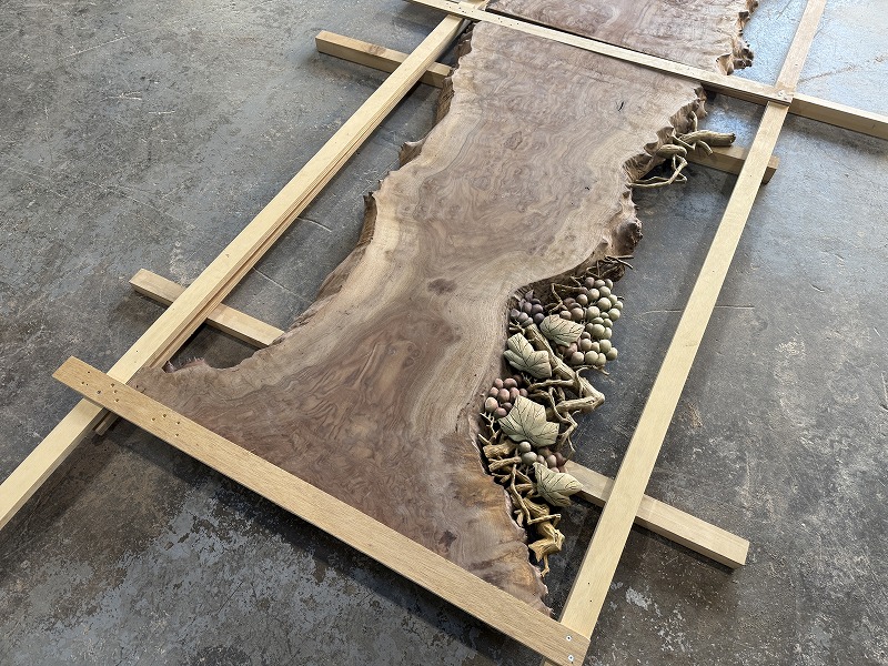 彫り物クラロレジンテーブル　製作