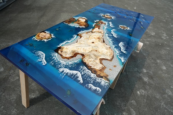 【沖縄県宮古島】ポプラ×Oceanレジンテーブル