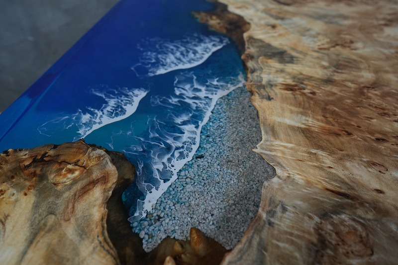 【岐阜県】ポプラ×Oceanレジンテーブル