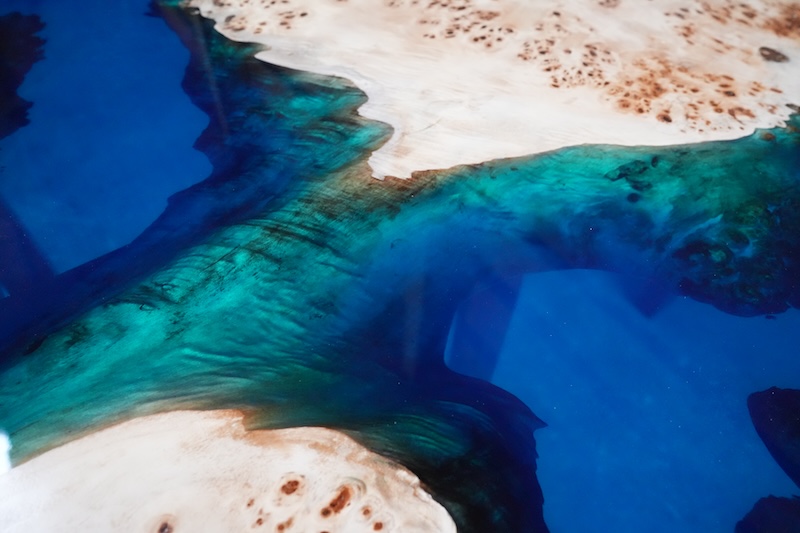 【愛知県名古屋市】ポプラ×shinkaiブルー レジンテーブル